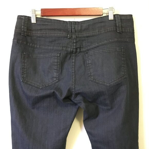 Y2K Liquid X Dark Dark Triple Button Denim Jeans - Picture 8 of 16